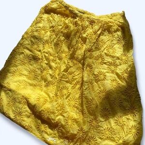 Lucky Brand Yellow Cotton Skirt